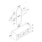Έπιπλο εισόδου Roi καρυδί μελαμίνη 120x40x45εκ ed5800 - Image 2