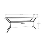 Έπιπλο τηλεόρασης Stile Felt μαύρο 124x35x54cm ed5801 - Image 2