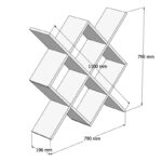 Ραφιέρα Semo Sapphire ανθρακί μελαμίνη 79x19 6x79εκ ed5807 - Image 2