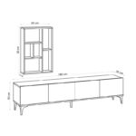 Έπιπλο τηλεόρασης Latina Sapphire Oak 180x35x50cm μελαμίνη ed5817 - Image 2