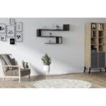 Ραφιέρα Penne ανθρακί μελαμίνη 120x20x71εκ ed5818