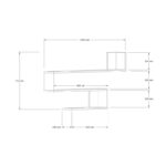 Ραφιέρα Penne ανθρακί μελαμίνη 120x20x71εκ ed5818 - Image 2