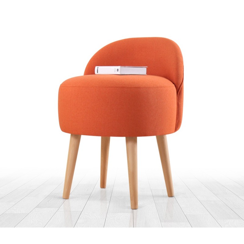 5819_0-800x800 Σκαμπώ Corville πορτοκαλί 48x47x42cm ed5819 - Image 1