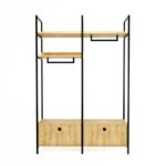 Ντουλάπα Perm δρυς μαύρο μελαμίνη 120x45x180εκ ed5820 - Image 5