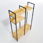 Ντουλάπα Perm δρυς μαύρο μελαμίνη 120x45x180εκ ed5820 - Image 3