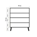 Ντουλάπι Iris δρυς μελαμίνη 95x36x111εκ ed5829 - Image 2