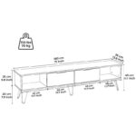 Έπιπλο τηλεόρασης Marblous 180x35x45cm μελαμίνη ed5849 - Image 2