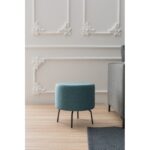 Σκαμπό Octo τιρκουάζ μεταλλικά πόδια μαύρα 40x40x40εκ ed5859