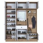 Έπιπλο εισόδου Bio καρυδί άσπρο μελαμίνη 179 6x37 5x226 4εκ ed5868 - Image 3