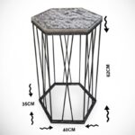 Βοηθητικό τραπέζι Cita Marble 40x35x62cm ed5881 - Image 2