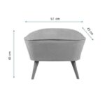 Σκαμπώ Buena 57x45cm μουσταρδί ed5885 - Image 2