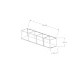 Ραφιέρα Miray καρυδί μαύρο πεύκο μεταλλικός σκελετός 120x30x30εκ ed588 - Image 2