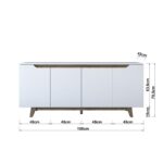 Μπουφέ Gida 180x45x78 6cm μελαμίνη ed58 - Image 2