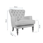 Πολυθρόνα Londres 78x92x92cm ξύλο ed5902 - Image 2