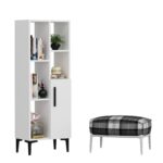 Ντουλάπι μπάνιου Leni άσπρη μελαμίνη 50x29 6x138 6cm ed5910 - Image 4