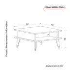 Τραπεζάκι σαλονιού Logo 72x72x38 2cm μελαμίνη ed5925 - Image 2