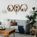 Ραφιέρα Hex καρυδί ξύλο 37x10x37εκ ed5930 - Image 2