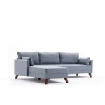 Γωνιακός καναπές Bella Soft Left μπλε χρώμα 275x85x165cm ed5949 - Image 5
