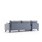 Γωνιακός καναπές Bella Soft Left μπλε χρώμα 275x85x165cm ed5949 - Image 3