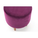 Σκαμπό Liza μωβ ξύλινα πόδια 40x40x42εκ ed5985 - Image 3