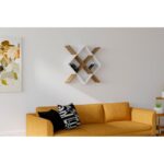 Ραφιέρα Semo καρυδί άσπρο μελαμίνη 79x19 6x79εκ ed5989