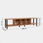Έπιπλο tv Fiera Atlantic Pine μαύρο 180x35x43 7cm ed5990 - Image 2