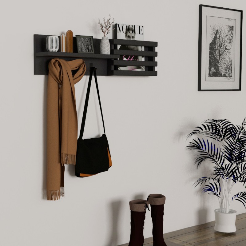 5997_0-800x800 Κρεμάστρα ράφι ανθρακί 80x20x11cm ed5997 - Image 1