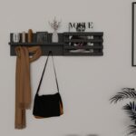 Κρεμάστρα ράφι ανθρακί 80x20x11cm ed5997 - Image 4