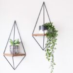 Ραφιέρα Wir καρυδί μαύρο ξύλο μεταλλικό πλαίσιο 60x15x23εκ ed599 - Image 5