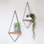 Ραφιέρα Wir καρυδί μαύρο ξύλο μεταλλικό πλαίσιο 60x15x23εκ ed599 - Image 2