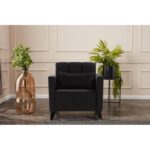 Πολυθρόνα Questo μαύρο ύφασμα 78x78x80cm ed6003