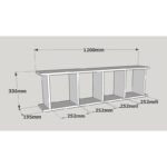 Ραφιέρα Snow άσπρο μελαμίνη 120x19 5x33 6εκ ed6005 - Image 2