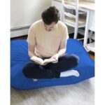 Πουφ Cushion 100x100 αδιάβροχο ύφασμα μπλε ed6008 - Image 3