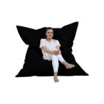 Πουφ Giant Cushion 140x180 αδιάβροχο ύφασμα μαύρο ed6019