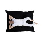 Πουφ Giant Cushion 140x180 αδιάβροχο ύφασμα μαύρο ed6019 - Image 5