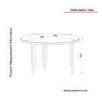 Τραπέζι σαλονιού Tiffanie καρυδί ανθρακί μελαμίνη επιφάνεια γυάλι μεταλλικά πόδια 69 5x69 5x40 2εκ ed6032 - Image 2