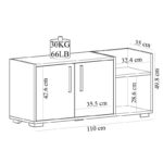 Έπιπλο εισόδου Sunrise καρυδί μελαμίνη 110x35x49 8εκ ed6035 - Image 2