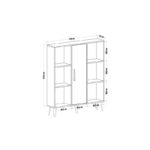 Βιβλιοθήκη Peoria δρυς μελαμίνη 120x25x141 6εκ ed6036 - Image 2