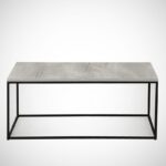 Τραπέζι σαλονιού Cosco Sea Oak μελαμίνη μεταλλικά πόδια 95x55x43εκ ed6038 - Image 4