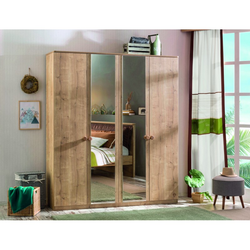 6044_0-800x800 Ντουλάπα Mocha Wardrobe καρυδί μελαμίνη 182x56x210εκ ed6044 - Image 1