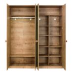 Ντουλάπα Mocha Wardrobe καρυδί μελαμίνη 182x56x210εκ ed6044 - Image 4