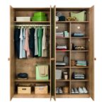 Ντουλάπα Mocha Wardrobe καρυδί μελαμίνη 182x56x210εκ ed6044 - Image 3