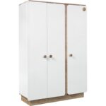 Ντουλάπα Natura άσπρο δρυς μελαμίνη 136x56x195εκ ed6045 - Image 5