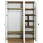 Ντουλάπα Natura άσπρο δρυς μελαμίνη 136x56x195εκ ed6045 - Image 4