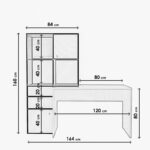Γραφείο Faccio μελαμίνη 164x55x160cm ed6051 - Image 2