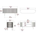 Έπιπλο τηλεόρασης Storari μαύρο ανθρακί 140x43x60cm ed6052 - Image 2