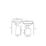 Σετ μεταλλικά τραπεζάκια Corti χρυσό μαύρο χρώμα 42x56cm ed6062 - Image 2