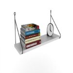 Ράφι τοίχου Armoni άσπρη μελαμίνη 72x20x20cm ed6069 - Image 2