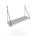 Ράφι τοίχου Armoni άσπρη μελαμίνη 72x20x20cm ed6069 - Image 3