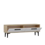Έπιπλο τηλεόρασης Leni Sapphire Oak λευκό 120x29 6x45cm ed6090 - Image 3